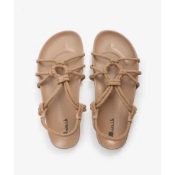 Sandalia Biba Art Deco De Piel