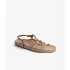 Sandalia Biba Art Deco De Piel